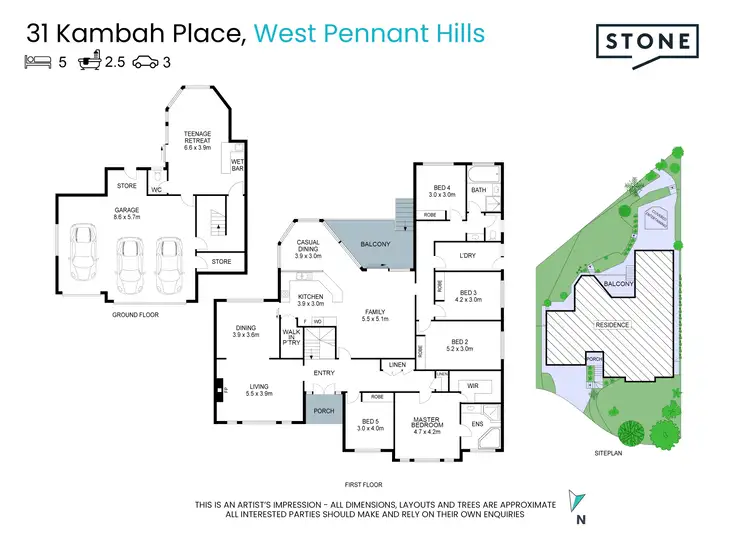 Floorplan of Homely house listing, 31 Kambah Place, West Pennant Hills NSW 2125
