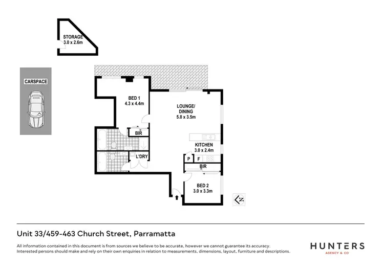 Floorplan of Homely apartment listing, 33/459-463 Church Street, Parramatta NSW 2150