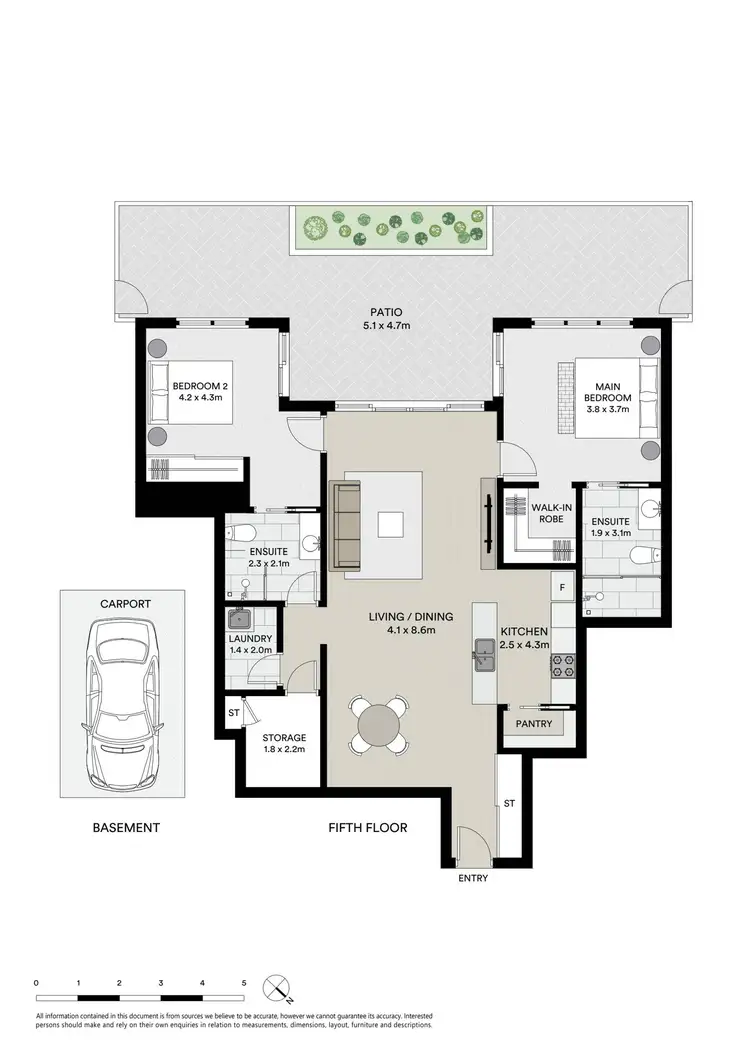Floorplan of Homely unit listing, 503/122 Walker Street, Townsville City QLD 4810