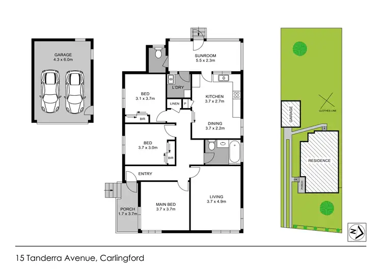 Floorplan of Homely house listing, 15 Tanderra Avenue, Carlingford NSW 2118