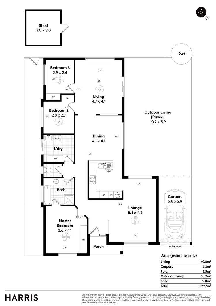 Floorplan of Homely house listing, 66 Barbados Drive, Seaford Rise SA 5169