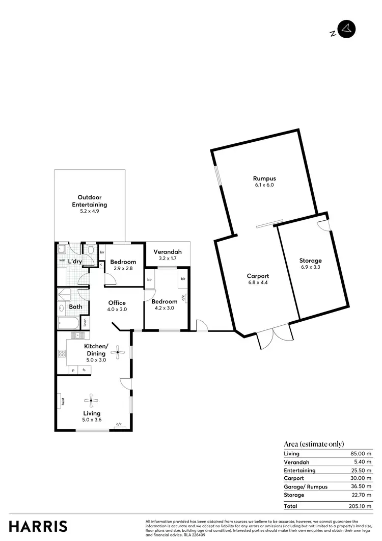 Floorplan of Homely house listing, 20 Adam Road, Morphett Vale SA 5162