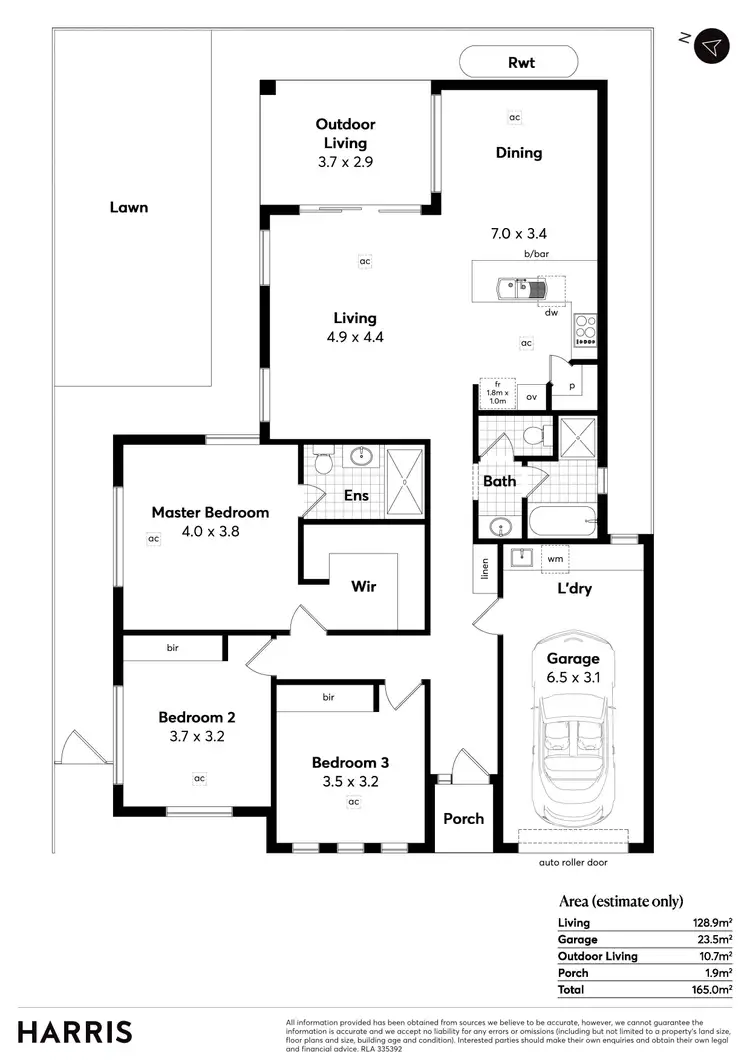 Floorplan of Homely house listing, 137 Rowley Road, Aldinga Beach SA 5173