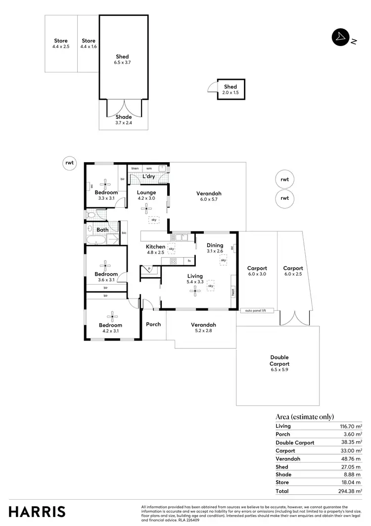Floorplan of Homely house listing, 5 Barry Street, Christies Beach SA 5165
