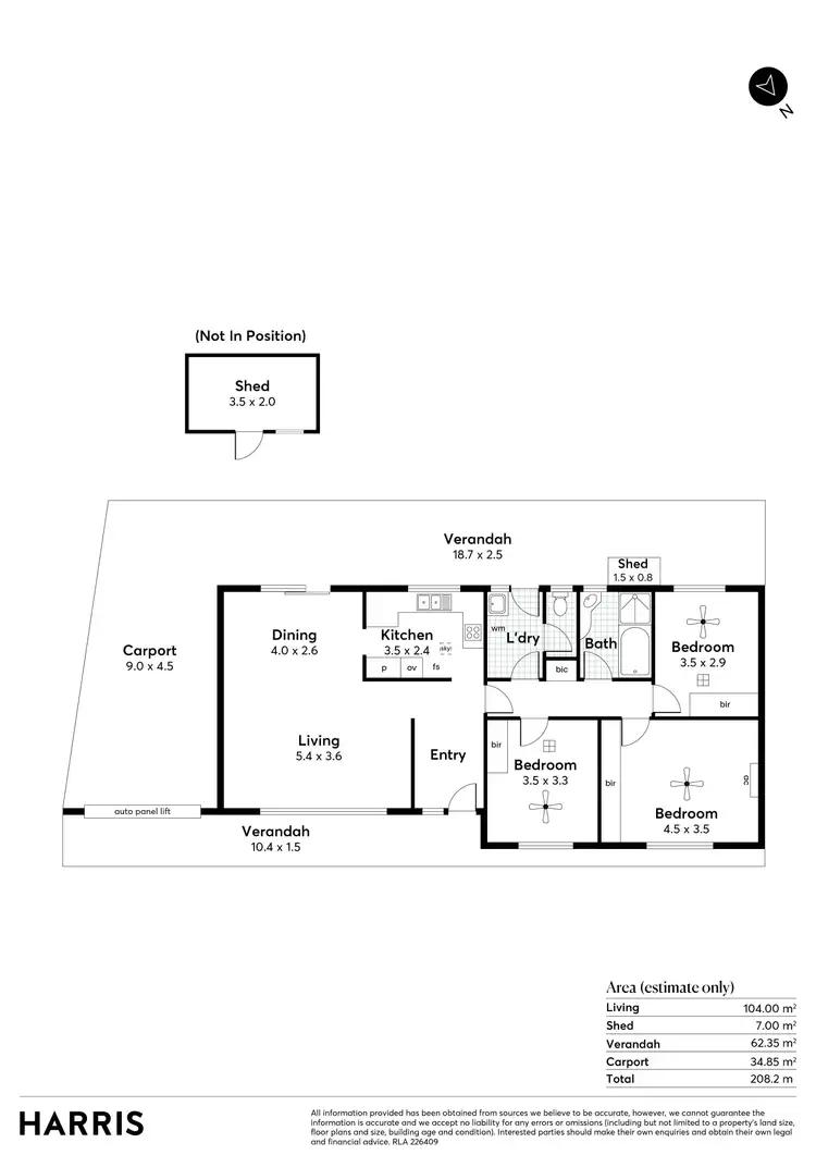 Floorplan of Homely house listing, 45 Serpentine Road, O'halloran Hill SA 5158