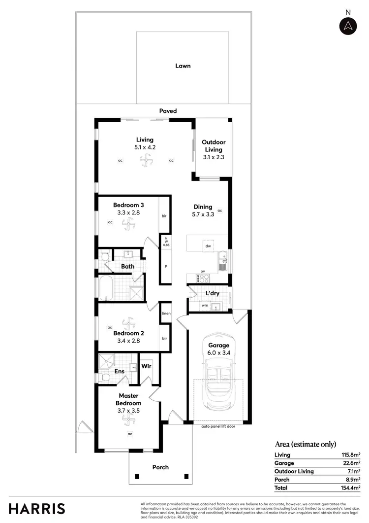 Floorplan of Homely house listing, 17 Sunderland Crescent, Seaford SA 5169