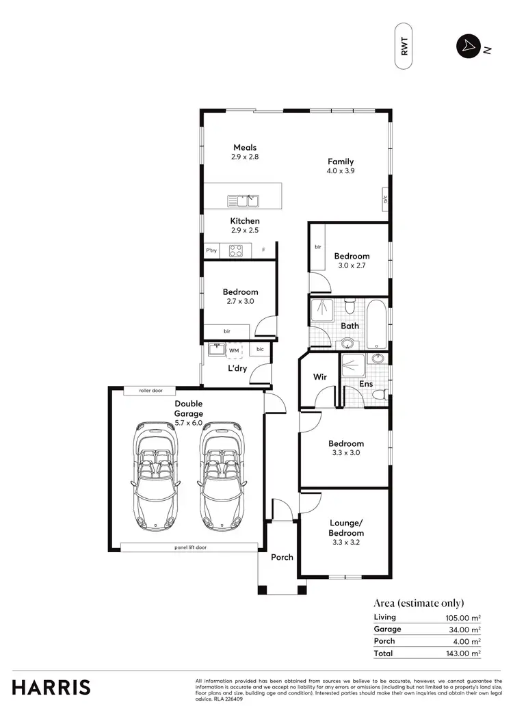 Floorplan of Homely house listing, 174 Rowley Road, Aldinga Beach SA 5173
