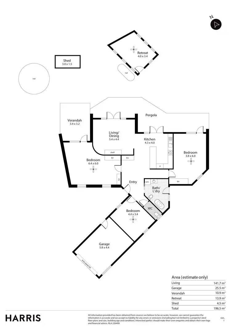 Floorplan of Homely house listing, 22 Dianella Way, Aldinga SA 5173