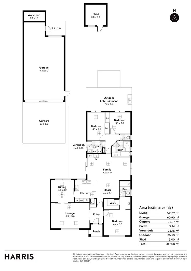 Floorplan of Homely house listing, 15 Richmond Grove, Onkaparinga Hills SA 5163