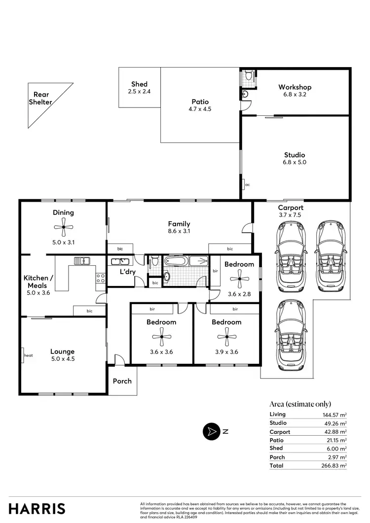 Floorplan of Homely house listing, 5 Mallan Street, Findon SA 5023