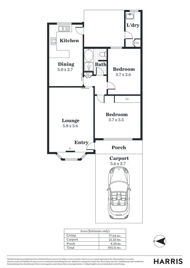 Floorplan of Homely unit listing, 3/2 Butler Crescent, Glengowrie SA 5044