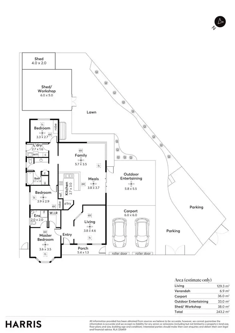 Floorplan of Homely house listing, 58 Marla Crescent, Noarlunga Downs SA 5168