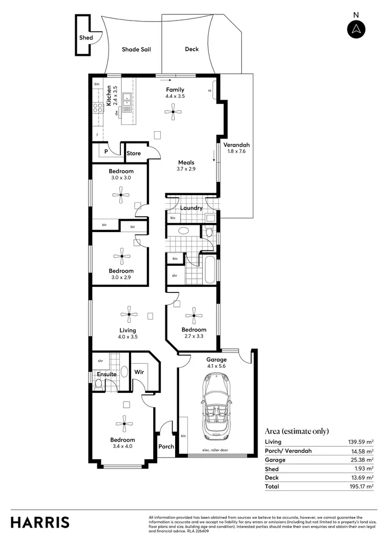 Floorplan of Homely house listing, 32 Yarr Crescent, Seaford Meadows SA 5169
