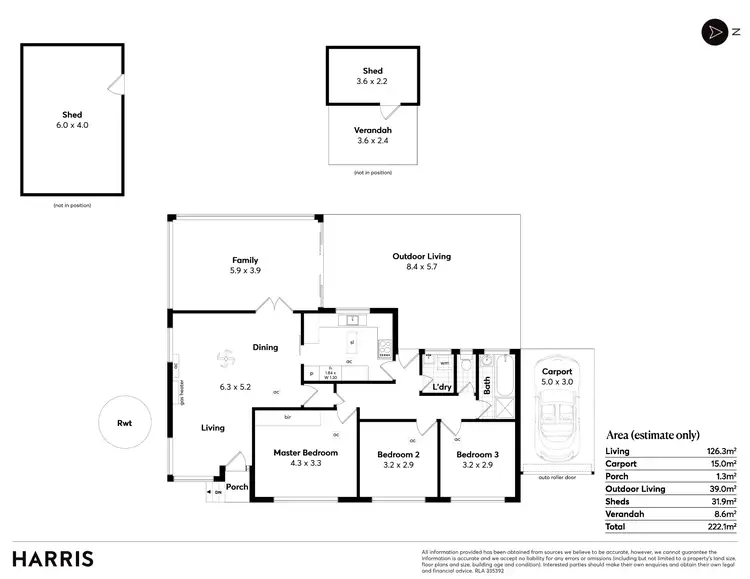 Floorplan of Homely house listing, 6 Hyde Place, Christies Beach SA 5165
