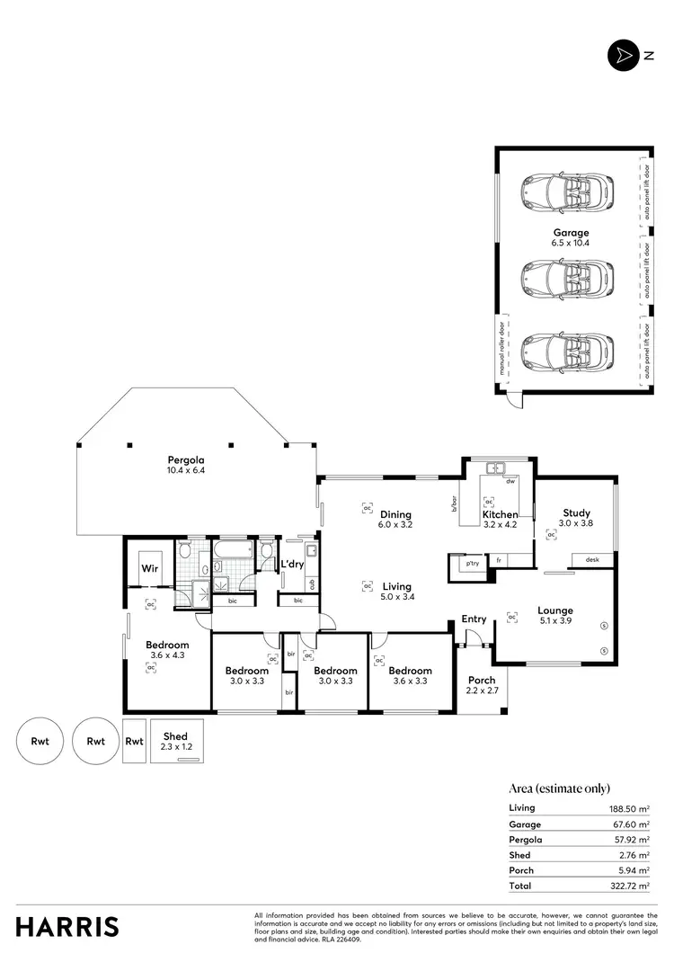 Floorplan of Homely house listing, 5 Cheeseman Grove, Willunga SA 5172