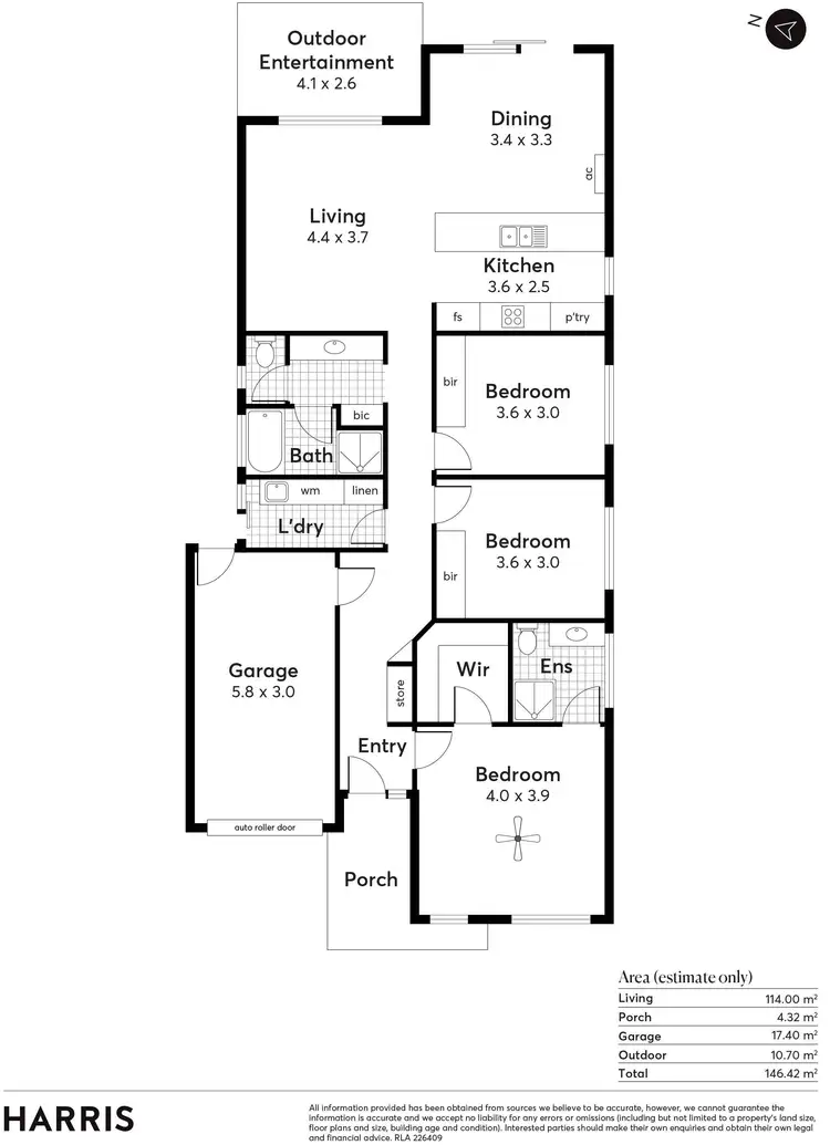 Floorplan of Homely house listing, 14 Seashell Street, Seaford Meadows SA 5169