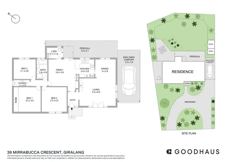 Floorplan of Homely house listing, 39 Mirrabucca Crescent, Giralang ACT 2617