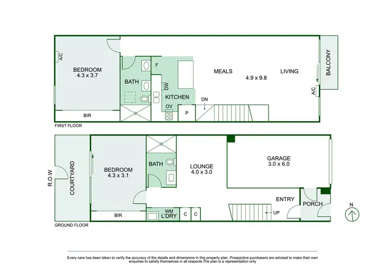 Floorplan of Homely house listing, 6 Hillingdon Place, Prahran VIC 3181