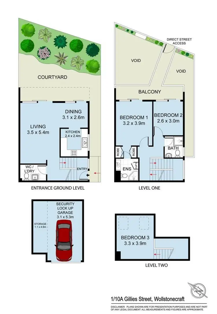 Floorplan of Homely townhouse listing, 1/10a Gillies Street, Wollstonecraft NSW 2065