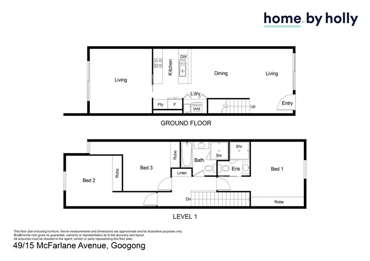 Floorplan of Homely townhouse listing, 49/15 McFarlane Avenue, Googong NSW 2620