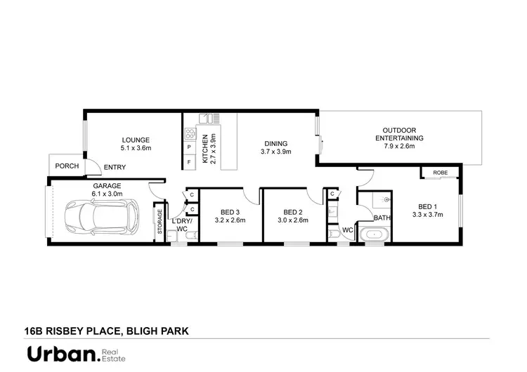 Floorplan of Homely house listing, 16B Risbey Place, Bligh Park NSW 2756