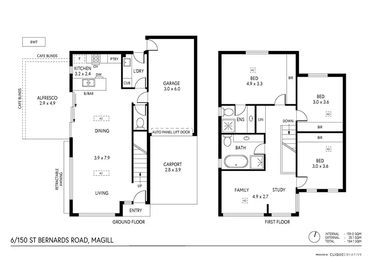 Floorplan of Homely townhouse listing, 6/150 St Bernards Road, Magill SA 5072