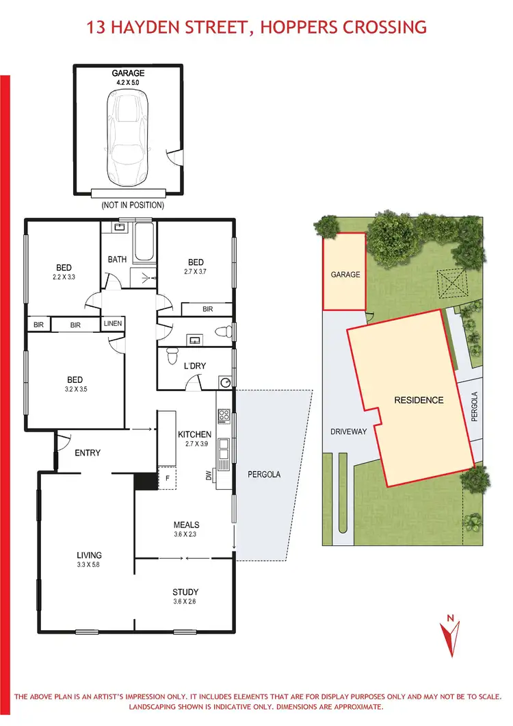 Floorplan of Homely house listing, 13 Hayden Street, Hoppers Crossing VIC 3029