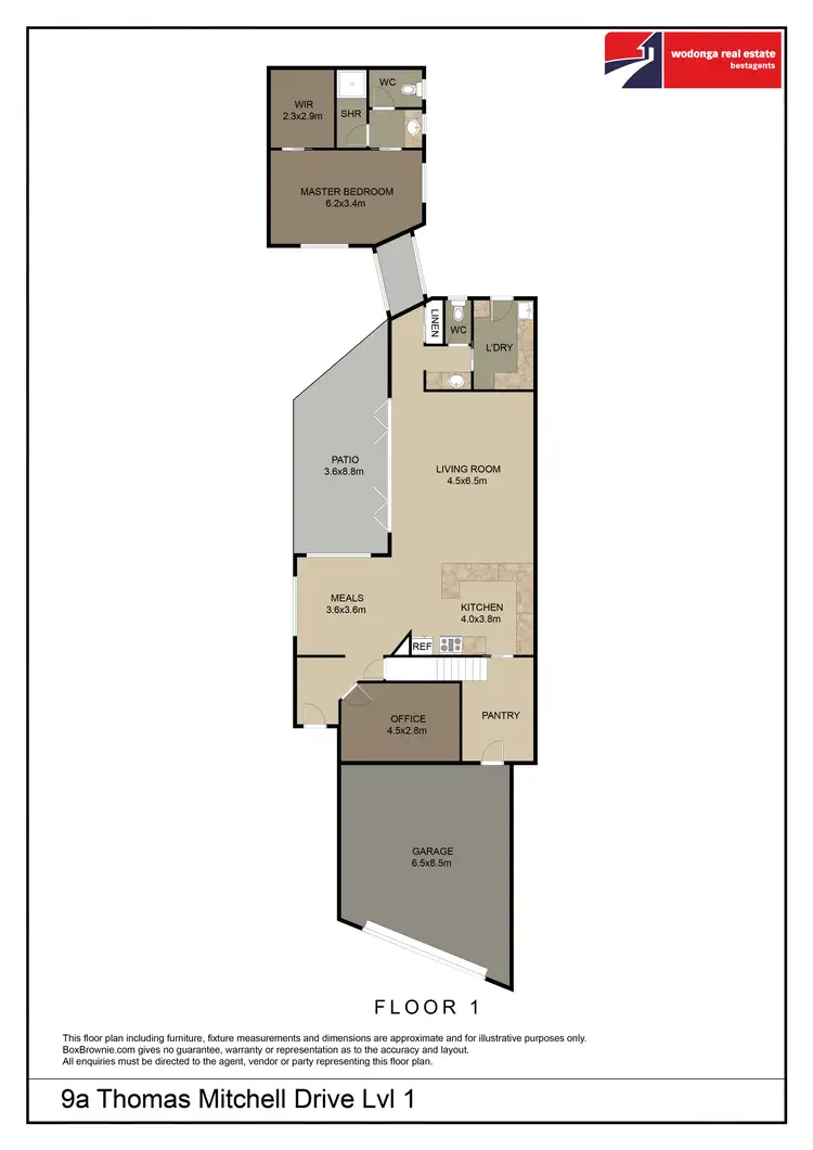 Floorplan of Homely house listing, 9a Thomas Mitchell Drive, Wodonga VIC 3690