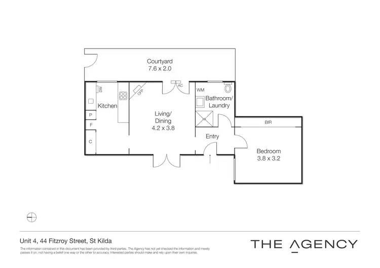Floorplan of Homely apartment listing, 4/44 Fitzroy Street, St Kilda VIC 3182