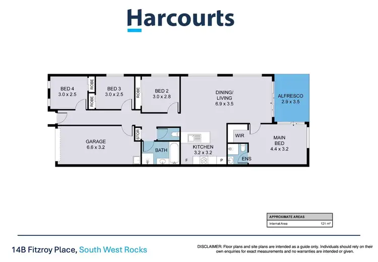 Floorplan of Homely semi-detached listing, 14B Fitzroy Place, South West Rocks NSW 2431