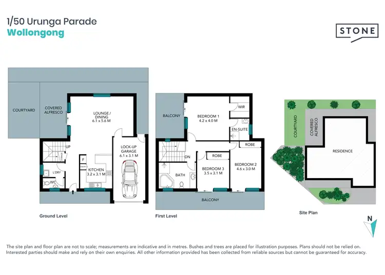 Floorplan of Homely townhouse listing, 1/50 Urunga Parade, Wollongong NSW 2500