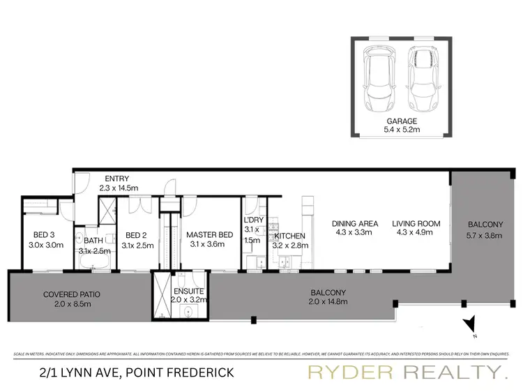 Floorplan of Homely unit listing, 2/1 Lynn Avenue, Point Frederick NSW 2250