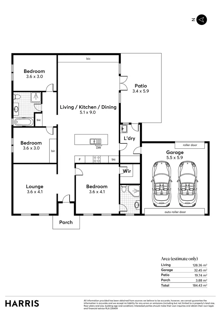 Floorplan of Homely house listing, 8 Murray Street, Fulham SA 5024