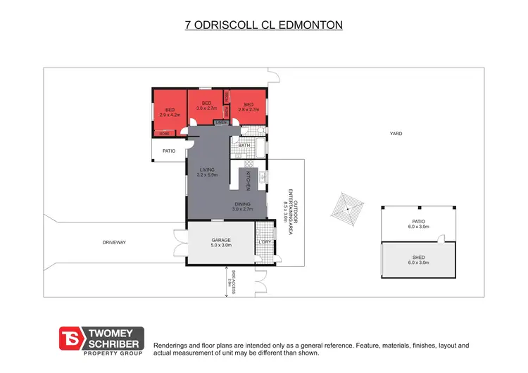 Floorplan of Homely house listing, 7 O'Driscoll Close, Edmonton QLD 4869