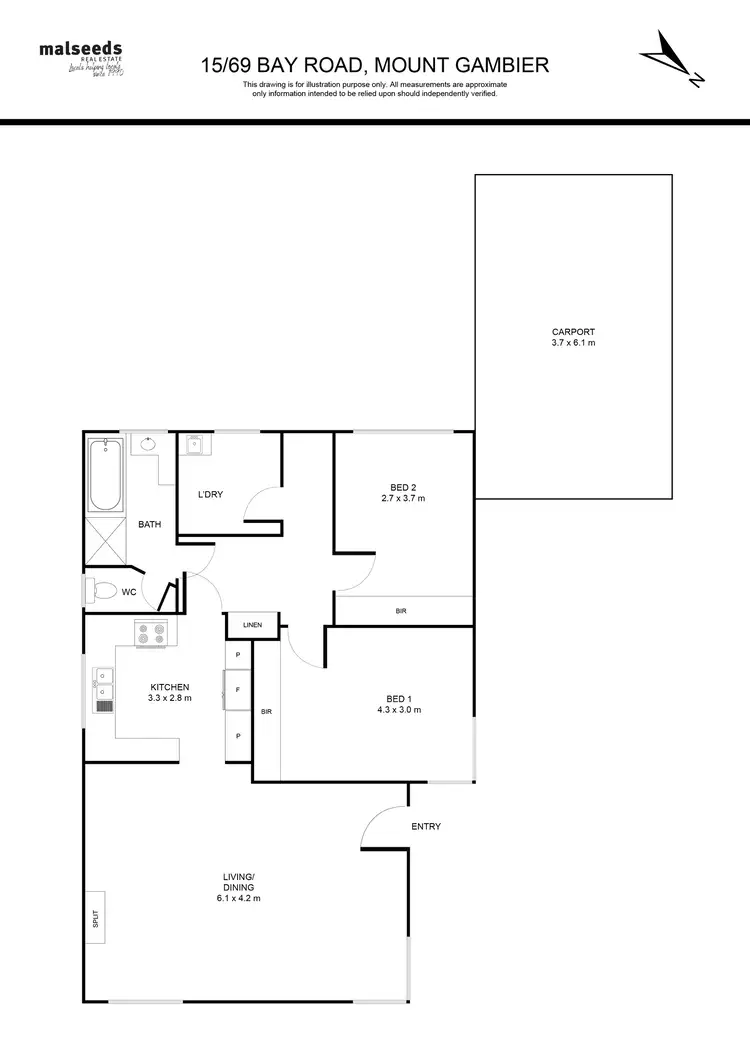 Floorplan of Homely townhouse listing, 15/69 Bay Road, Mount Gambier SA 5290