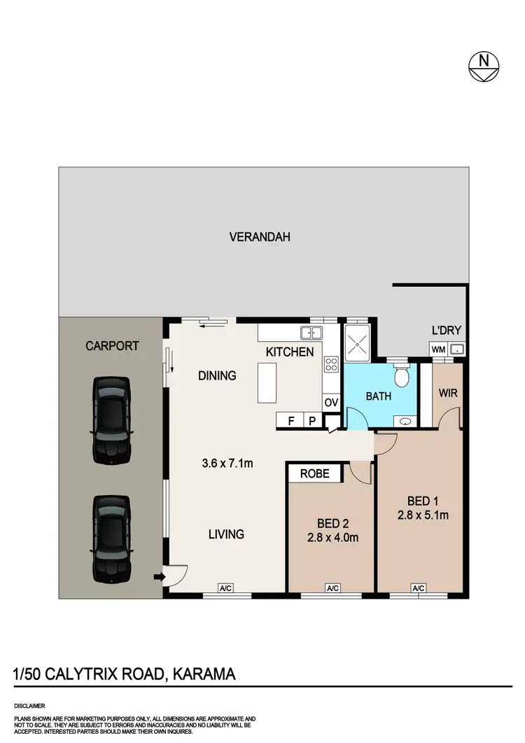 Floorplan of Homely unit listing, 1/50 Calytrix Road, Karama NT 812