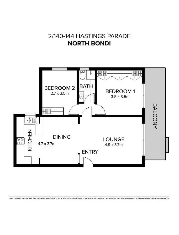 Floorplan of Homely apartment listing, 2/140 Hastings Parade, North Bondi NSW 2026