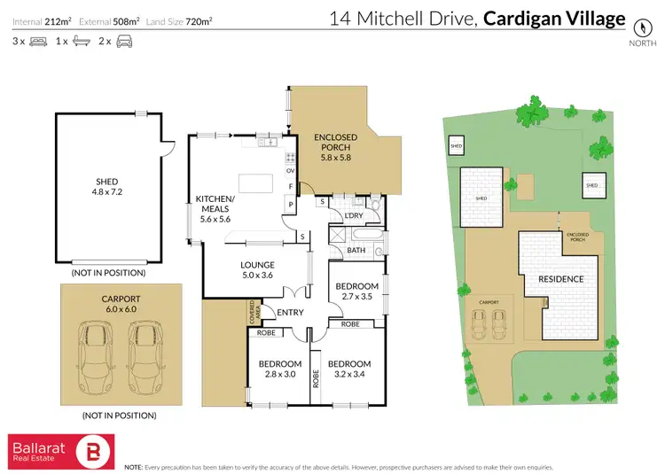 Floorplan of Homely house listing, 14 Mitchell Drive, Cardigan Village VIC 3352