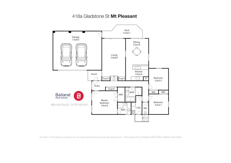 Floorplan of Homely house listing, 418a Gladstone Street, Mount Pleasant VIC 3350