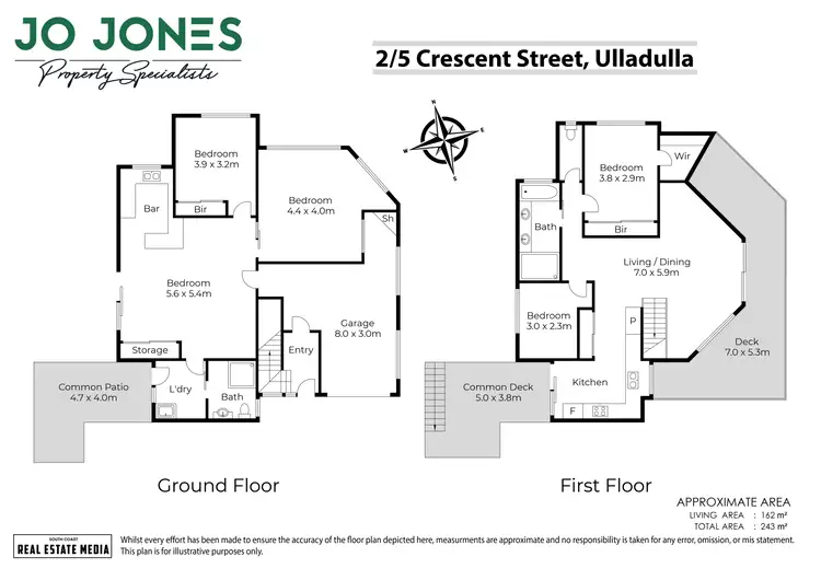 Floorplan of Homely semi-detached listing, 2/5 Crescent Street, Ulladulla NSW 2539