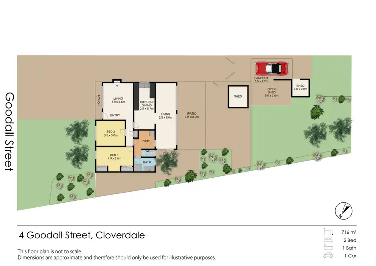 Floorplan of Homely house listing, 4 Goodall Street, Cloverdale WA 6105