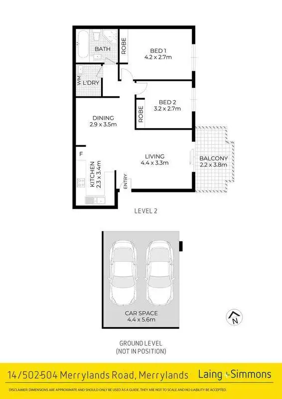 Floorplan of Homely unit listing, 14/502-504 Merrylands Road, Merrylands NSW 2160