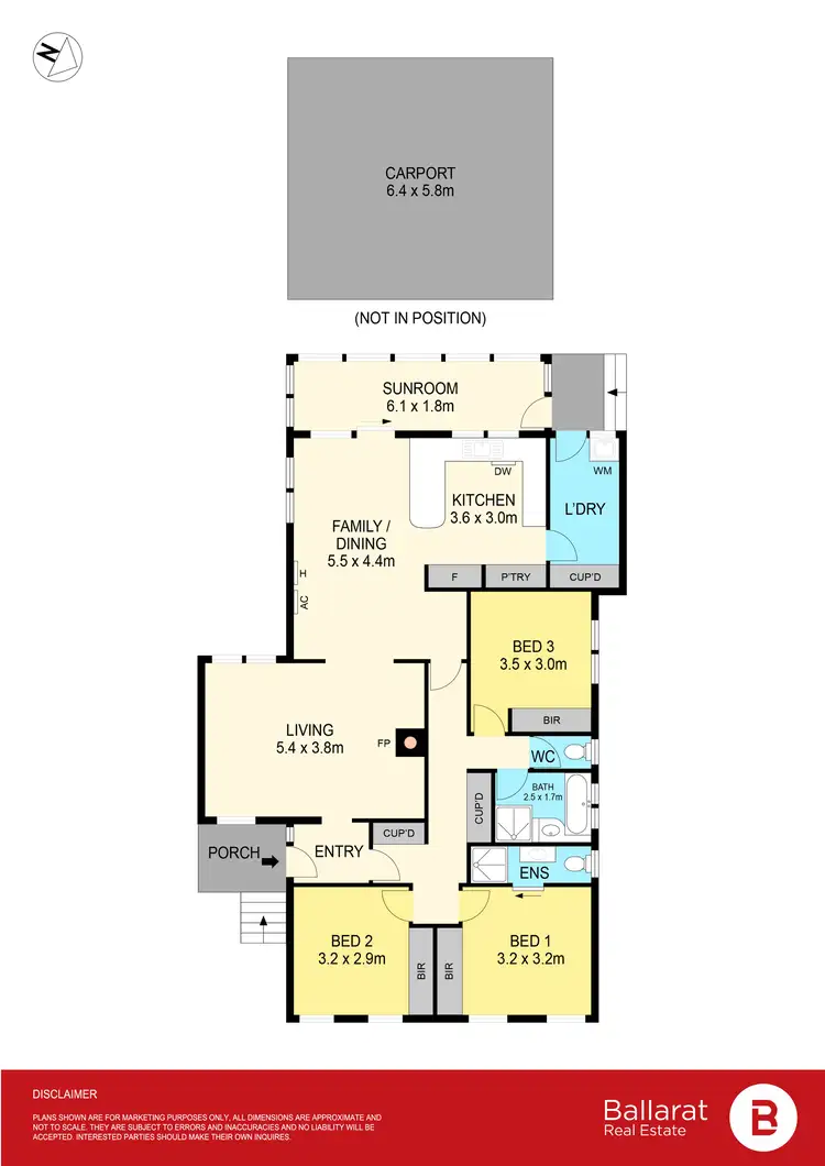 Floorplan of Homely house listing, 6 Soyuz Court, Mount Clear VIC 3350