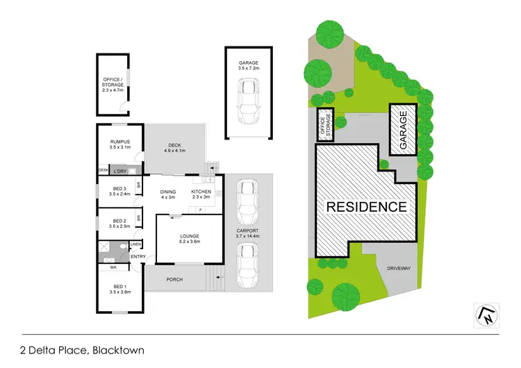 Floorplan of Homely house listing, 2 Delta Place, Blacktown NSW 2148