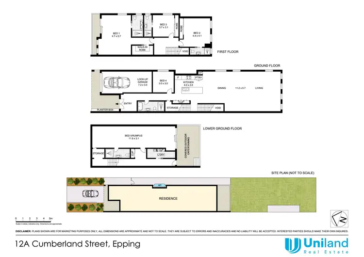 Floorplan of Homely semi-detached listing, 12A Cumberland Street, Epping NSW 2121