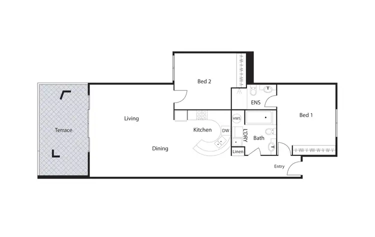 Floorplan of Homely apartment listing, 23/7 Hopegood Place, Garran ACT 2605