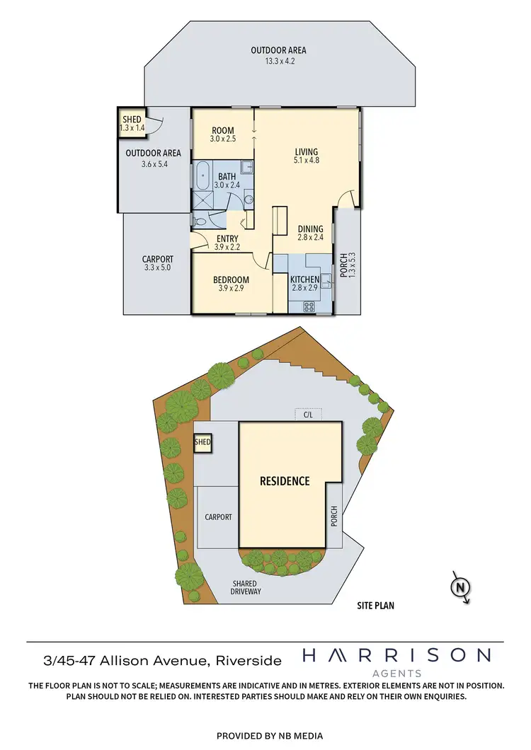 Floorplan of Homely unit listing, 3/45-47 Allison Avenue, Riverside TAS 7250