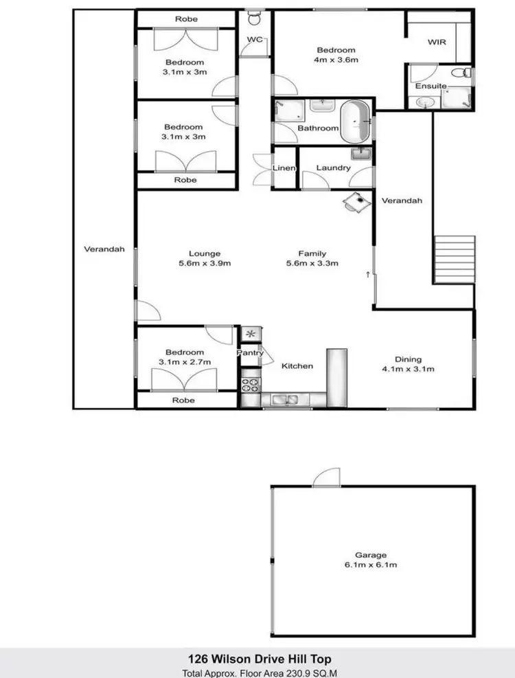 Floorplan of Homely house listing, 126 Wilson Drive, Hill Top NSW 2575