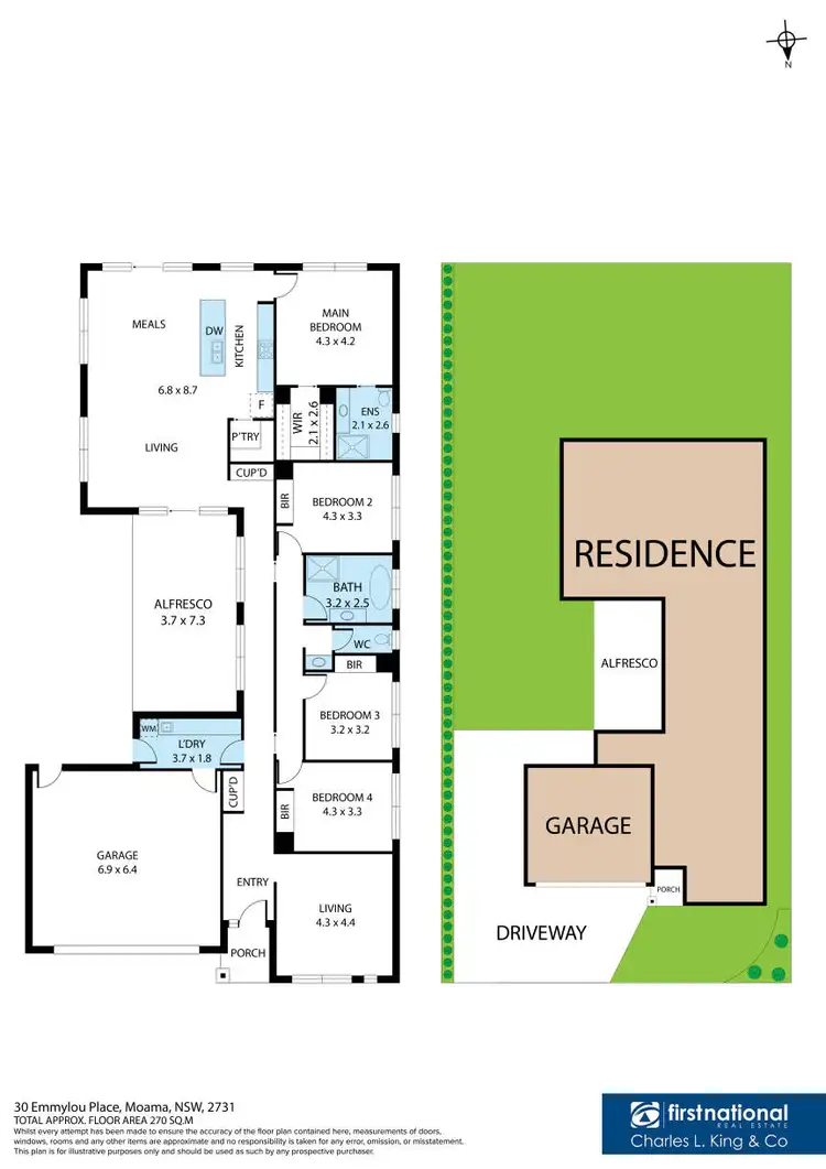 Floorplan of Homely house listing, 30 Emmylou Place, Moama NSW 2731