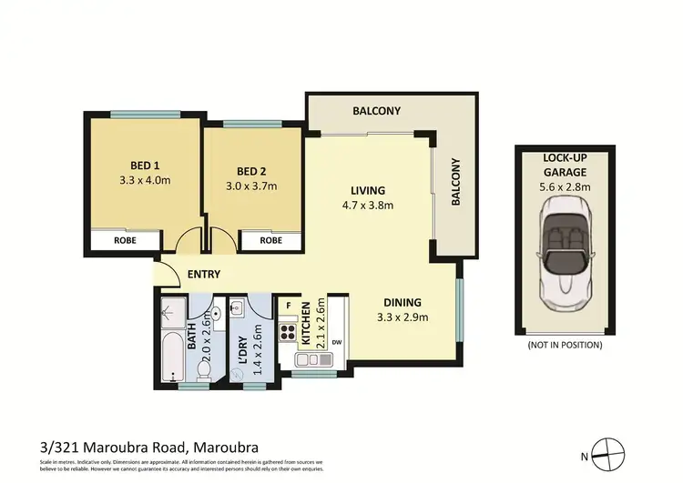 Floorplan of Homely apartment listing, 3/321 Maroubra Road, Maroubra NSW 2035